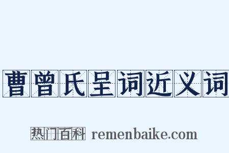 曹曾氏呈词近义词是什么意思的图片